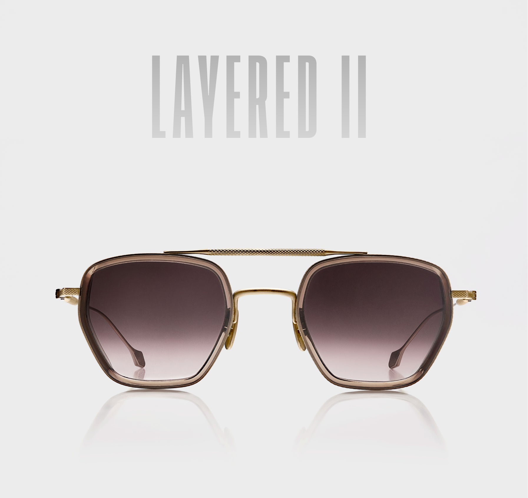 LAYERED II : Antique Gold + Chestnut / Warm Grey