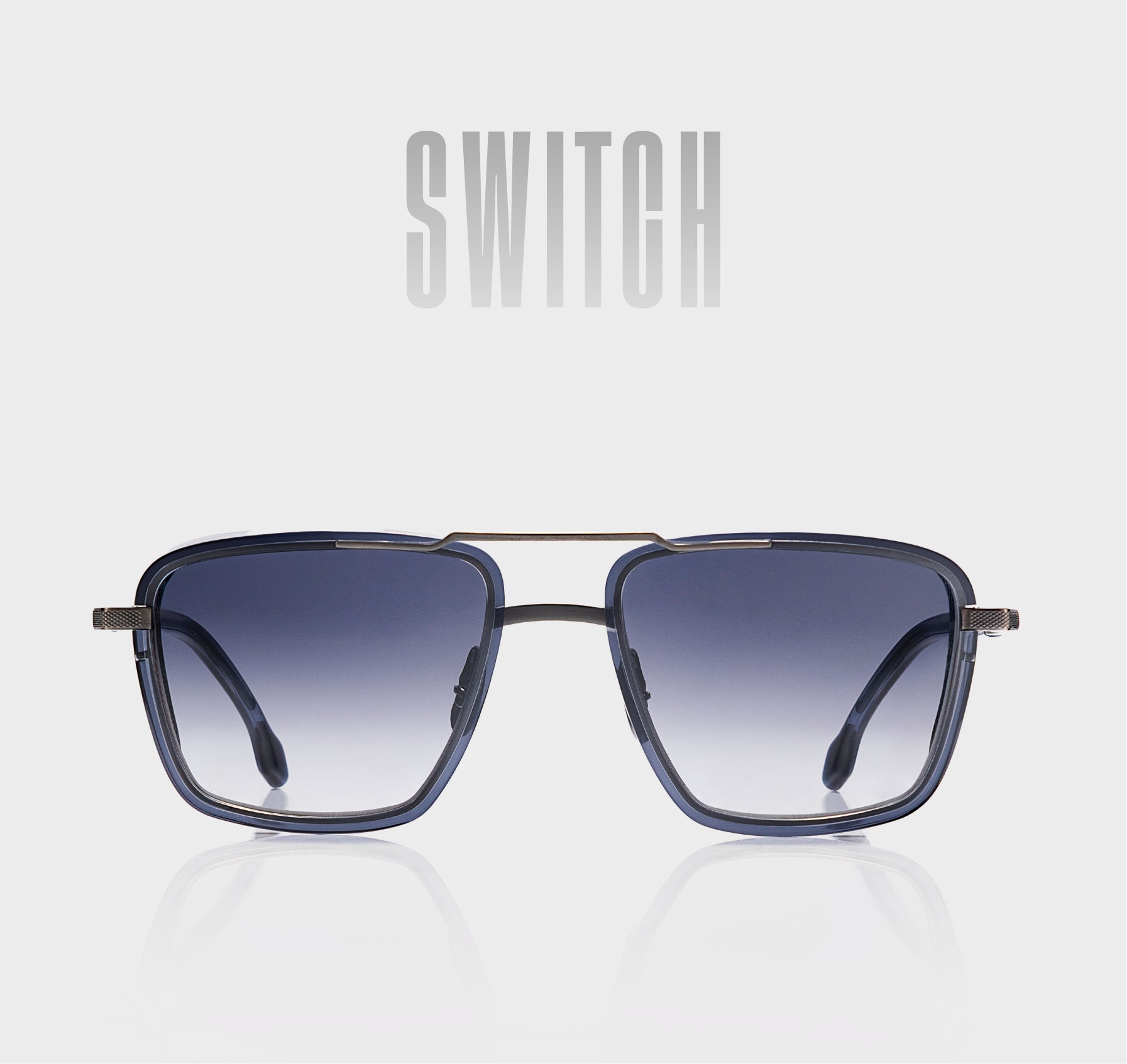 SWITCH : Antique Silver + Navy / Dark Blue