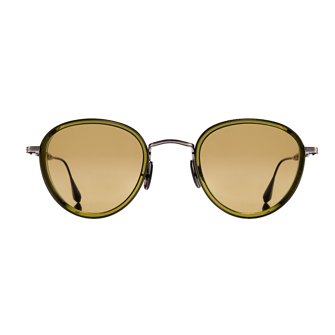 NOW/THEN : Antique Silver + Olive / Deep Chartreuse